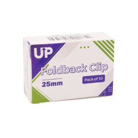 UP Black Foldback Clip 25mm 10 Pack UP0121 912816 F