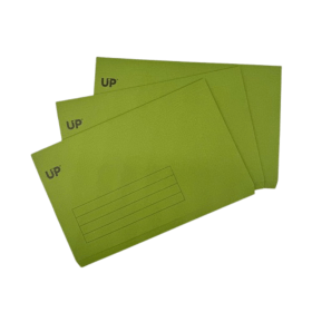 UP Full Flap Document Wallet Foolscap Green 50 Pack 912831 F