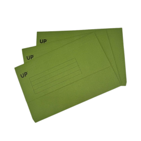 UP Half Flap Document Wallet Foolscap Green 50 Pack 912839 F