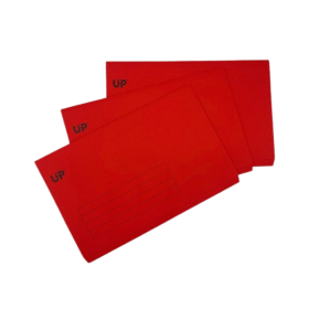UP Half Flap Document Wallet Foolscap Red 50 Pack 912840 F