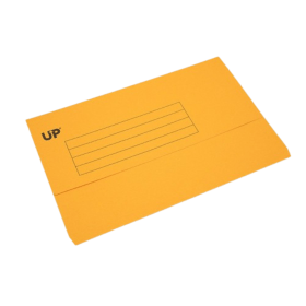 UP Half Flap Document Wallet Foolscap Yellow 50 Pack 912836 F