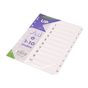 UP Index White Index Dividers 1 10 UP0049 912882 F