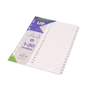 UP Index White Index Dividers 1 20 UP0050 912883 F