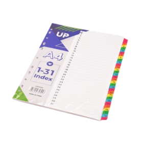 UP Index White Multicoloured Dividers 1 31 UP0056 912774 F