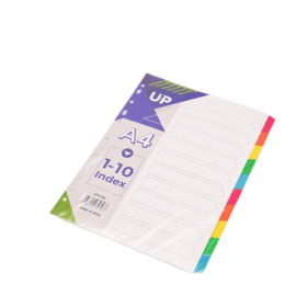 UP Subject Divider 10 Part White Assorted UP0058 912765 F