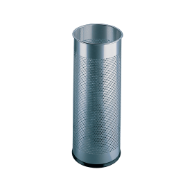 Umbrella Waste Bin Perforated Silver 371100 F