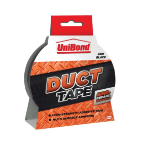 Unibond Duct Tape 50mm x 25m Black 389886 F