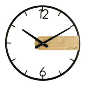 Unilux Circle Wall Clock Black Bamboo JD04114 F
