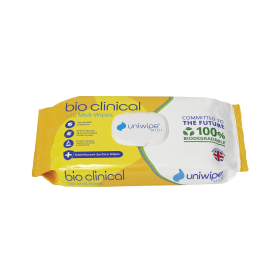 Uniwipe Bio Clinical Midi Biodegradable Wipes 100 Pack 786620 F