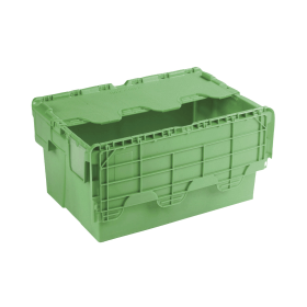 VFM 54L Green Attached Lid Container 369845 F
