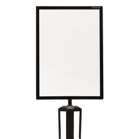 VFM A4 Barrier System Sign Holder Portrait Black 756663 F