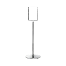 VFM A4 Flat Top Post and Sign Holder Silver 756664 F