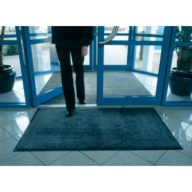 VFM Economy Washable Entrance Mat 1150mm x 1750mm Black Blue 371690 F