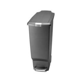 VFM Grey Slim Pedal Bin 40L SBY24581 F