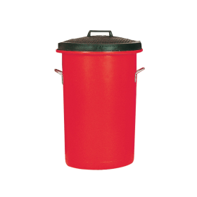 VFM Heavy Duty Red Dustbin 85L 371877 F