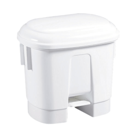 VFM White Derby Pedal Bin 30L SBY14763 F