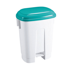 VFM White Green Derby Pedal Bin 30L SBY14767 F