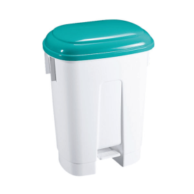 VFM White Green Derby Pedal Bin 60L SBY14762 F