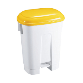 VFM White Yellow Derby Pedal Bin 30L SBY14766 F