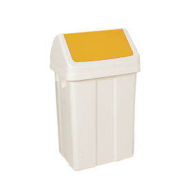 VFM White Yellow Swing Bin 50L SBY13823 F