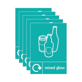 Value A5 Sign Self Adhesive Mixed Glass 5 Pack 916851 F