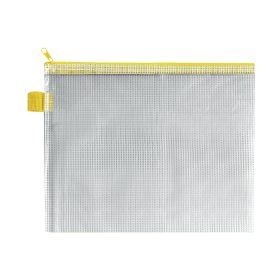 Value BDS Mesh Zip Bag 255x205mm Yellow Zipper 5 Pack 128215 F