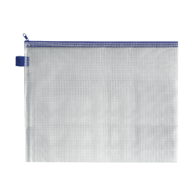 Value BDS Mesh Zip Bag 360x275mm Blue Zipper 5 Pack 159628 F
