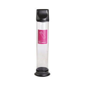 Value Battery Recycling Bin 15 Litres Black Clear 900372 F