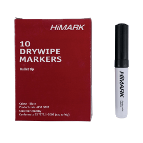 Value Black Whiteboard Marker Pens Bullet Tip 2 3mm Line 10 Pack 830 106605 F