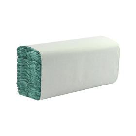 Value C Fold Hand Towels 250mm x 220mm 1 Ply Green 2856 Pack 139958 F
