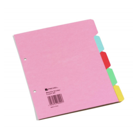 Value Card Divider 5 Part 160 gsm A4 Assorted 176948 F