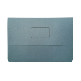 Value Document Wallet 220gsm Foolscap Blue 50 Pack 130217 F