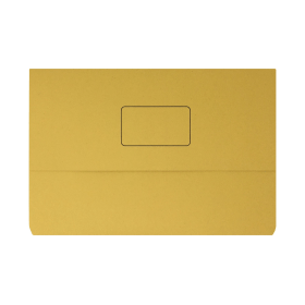 Value Document Wallet 220gsm Foolscap Yellow 50 Pack 261649 F