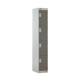 Value Four Compartment Locker 300x300x1800mm Dark Grey Door 462254 F