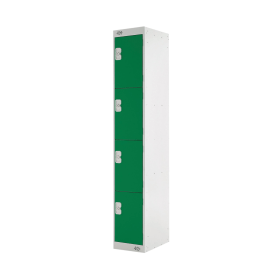 Value Four Compartment Locker 300x450x1800mm Green Door 462267 F