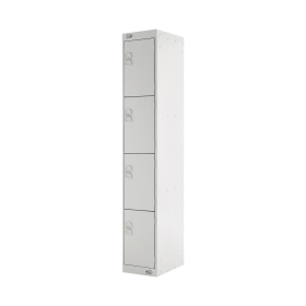 Value Four Compartment Locker 300x450x1800mm Light Grey Door 462265 F