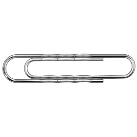Value Giant Wavy Paperclips 73mm 100 Pack WS33291 118321 F