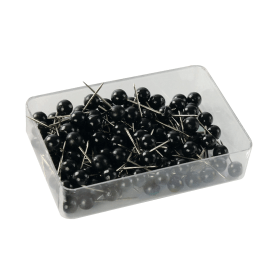 Value Map Pins Black 100 Pack 146729 F