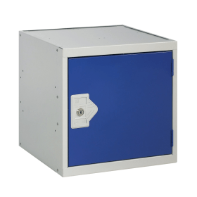 Value One Compartment Cube Locker 300x300x300mm Blue Door 462288 F