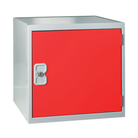 Value One Compartment Cube Locker 300x300x300mm Red Door 462292 F
