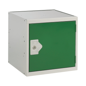Value One Compartment Cube Locker 380x380x380mm Green Door 462297 F