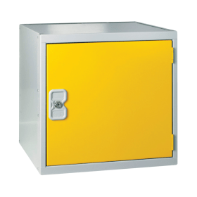 Value One Compartment Cube Locker 380x380x380mm Yellow Door 462299 F