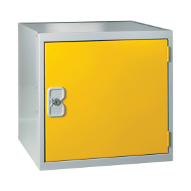 Value One Compartment Cube Locker 450x450x450mmm Yellow Door 462070 F