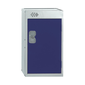 Value One Compartment Quarto Locker 300x300x511mm Blue Door 462276 F