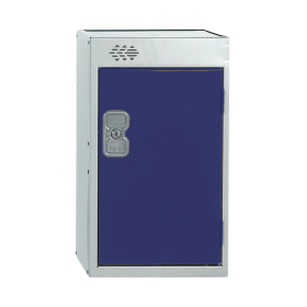 Value One Compartment Quarto Locker 300x450x511mm Blue Door 462282 F