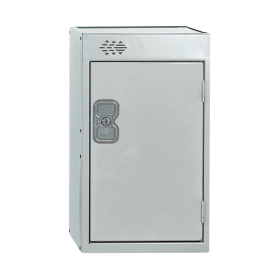 Value One Compartment Quarto Locker 300x450x511mm Light Grey Door 462283 F