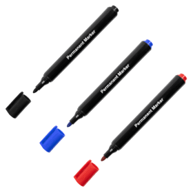 Value Permanent Marker Bullet Tip Assorted 3 Pack