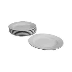 Value Porcelain Plate 170mm White 6 Pack 380894 F