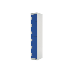 Value Six Compartment Express Standard Locker 300x450x1800mm Blue Door 462378 F