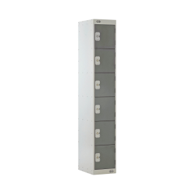 Value Six Compartment Locker 300x450x1800mm Dark Grey Door 461417 F